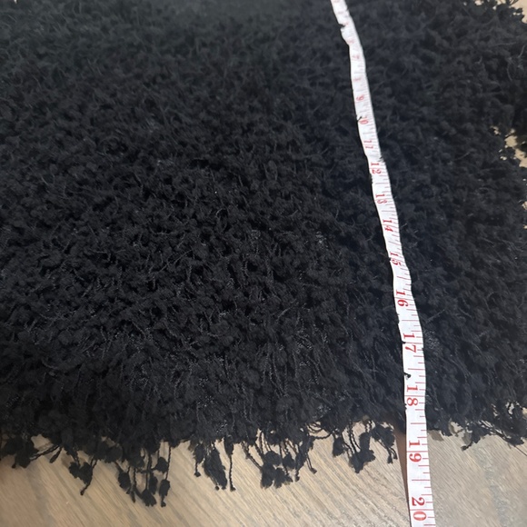 Cropped long sleeve black popcorn knit sweater L Love Size L - Picture 3 of 5